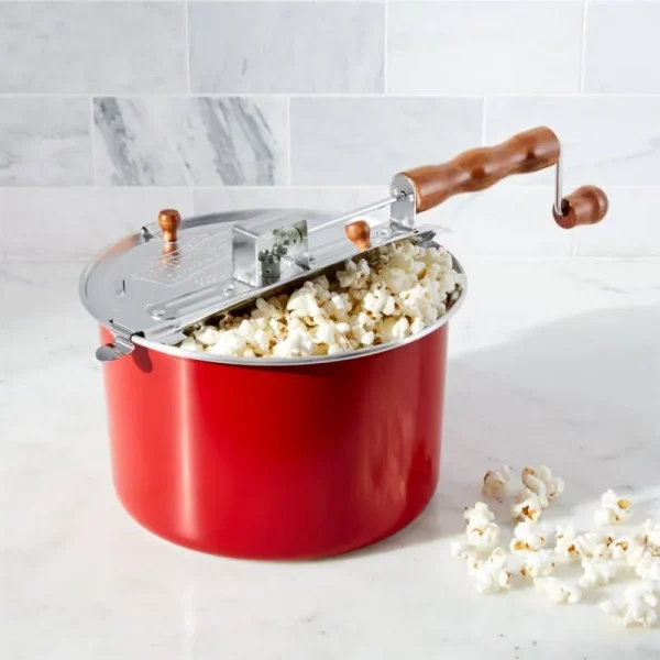 Stovetop Popcorn Popper Red | Crate & Barrel