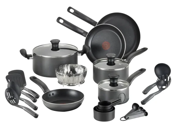 T-Fal 18-pc. Nonstick Cookware Set - Grey