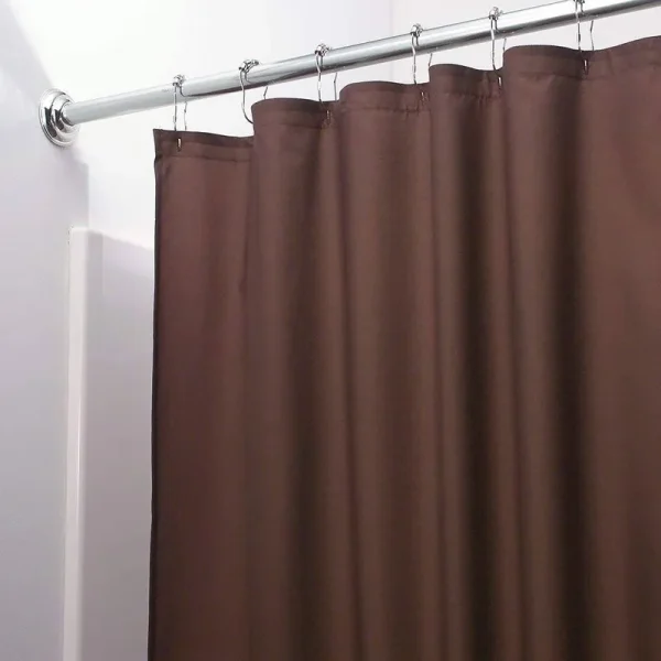 Mildew Free Waterproof Vinyl Shower Curtain Liner - Chocolate