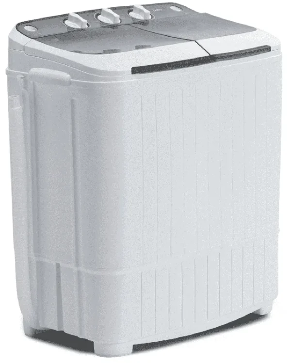 TABU 16.5 lb Portable Washing Machine, Electric Twin Tub Wash&Spin Combo, Semi - Automatic Washer, Gray