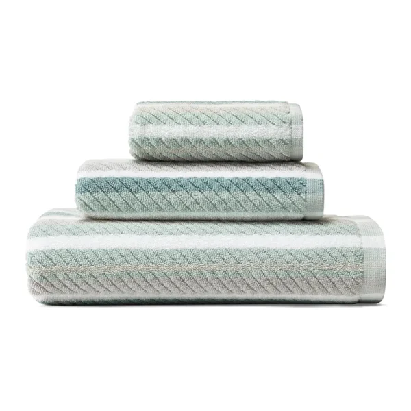 Tommy Bahama Ocean Bay Stripe 3-Piece Towel Set - Bay Blue