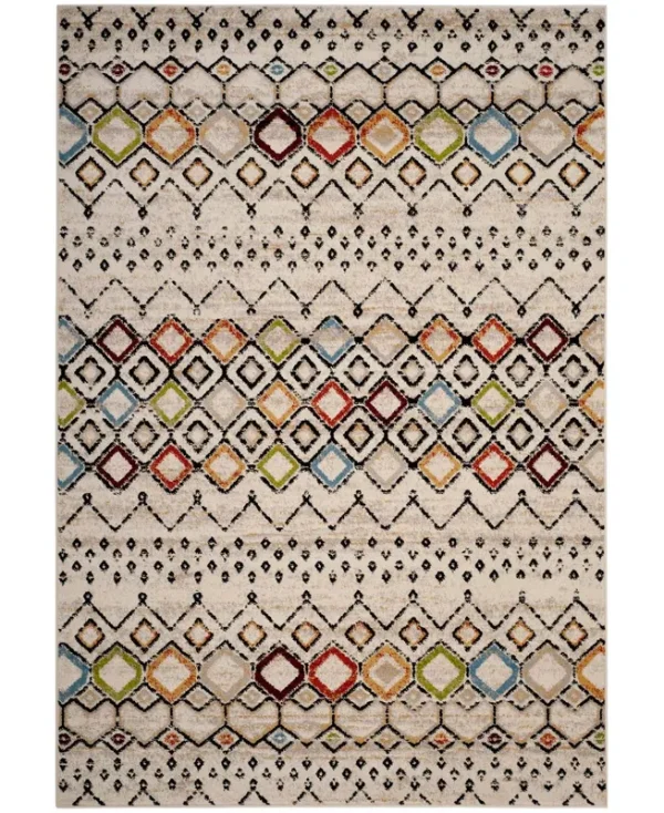 Safavieh Amsterdam AMS108K 6'7" x 9'2" Ivory / Multi Area Rug