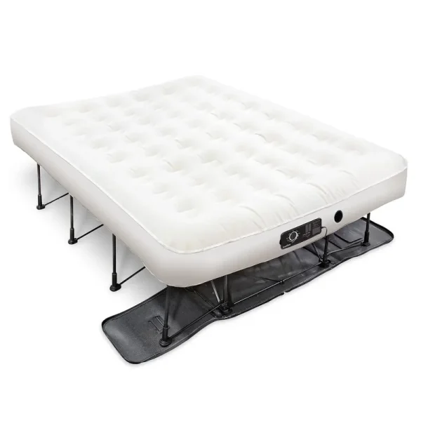 Ivation EZ-Bed Queen Air Mattress with Built in Pump. Deflate Defender Technology Inflatable Mattress - MadeInUSA