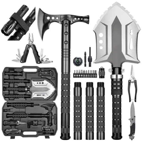 HUZSV Camping Shovel Axe Outdoor Survival Shovel Set