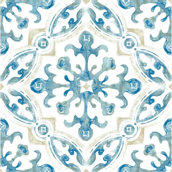 FloorPops Virgin Vinyl Blue FP3299 Tuscan Peel & Stick Floor Tiles
