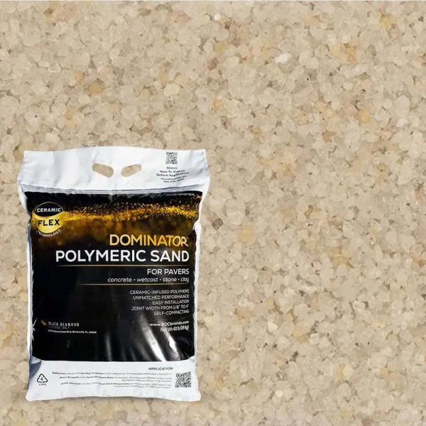 Dominator Polymeric Sand with Revolutionary Ceramic Flex 40 Pound / Natural Ivory
