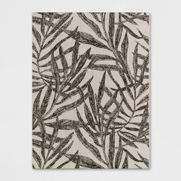 9' x 12' Palm Indoor/Outdoor Rug Natural/Black - Threshold