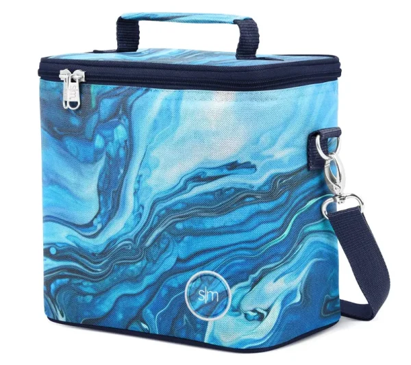 Simple Modern Blakely Lunch Bag 4L Tote for Women, Men | Insulated Reusable Meal Box Container, Ocean Geode