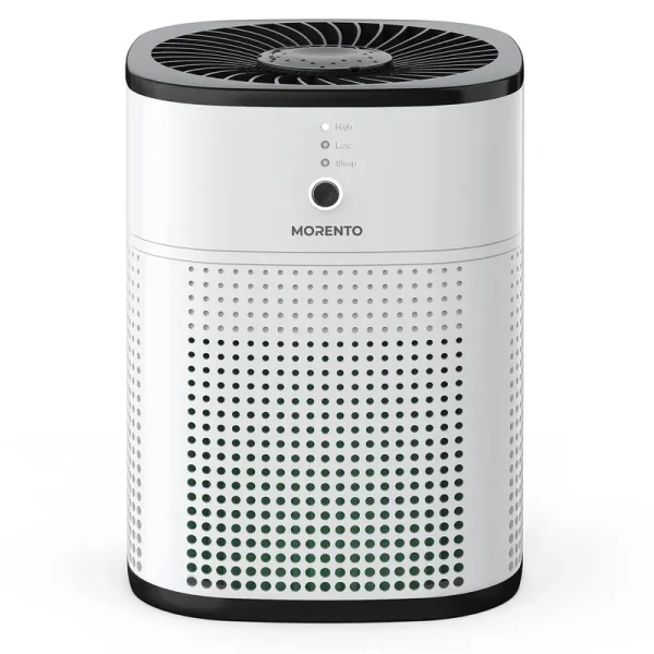 MORENTO Air Purifiers for Bedroom, Room Air Purifier HEPA Filter for Smoke, Allergies, Pet Dander Odor with Fragrance Sponge, Small Air Purifier