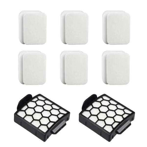 6 Foam Filter + 2 HEPA Filter Replacement for Shark Zu62 Zu60 Nv255 NV150 Nv251 NV151 Navigator Rotator Pet Pro Upright Vacuum Part 1238ft60 1239FT60