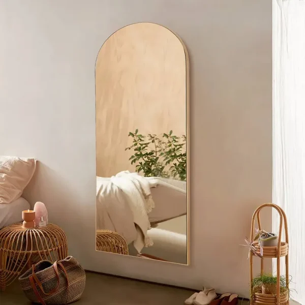 Chernyo Full Length Mirror Orren Ellis Finish: Burlywood