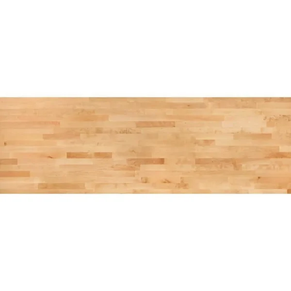 Hampton Bay 5 ft. L x 30 in. D Finished Engineered Birch Butcher Block Desktop Countertop, Yellow