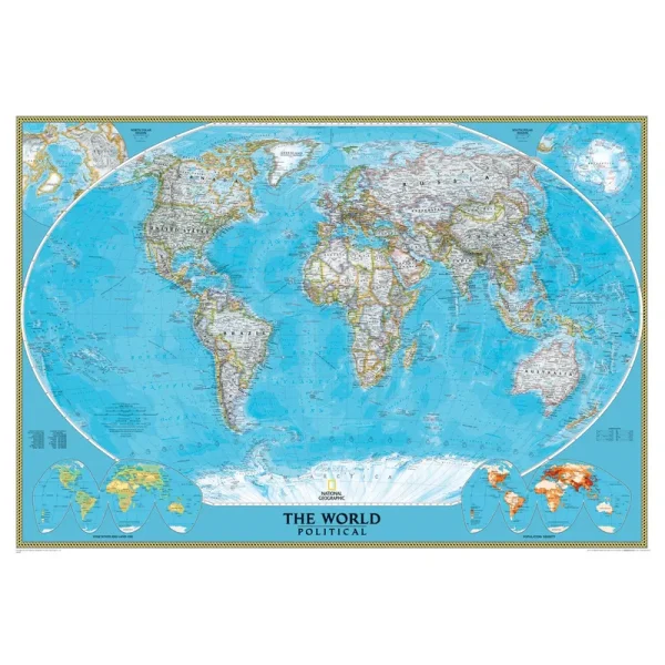 National Geographic Classic Political World Map Mural