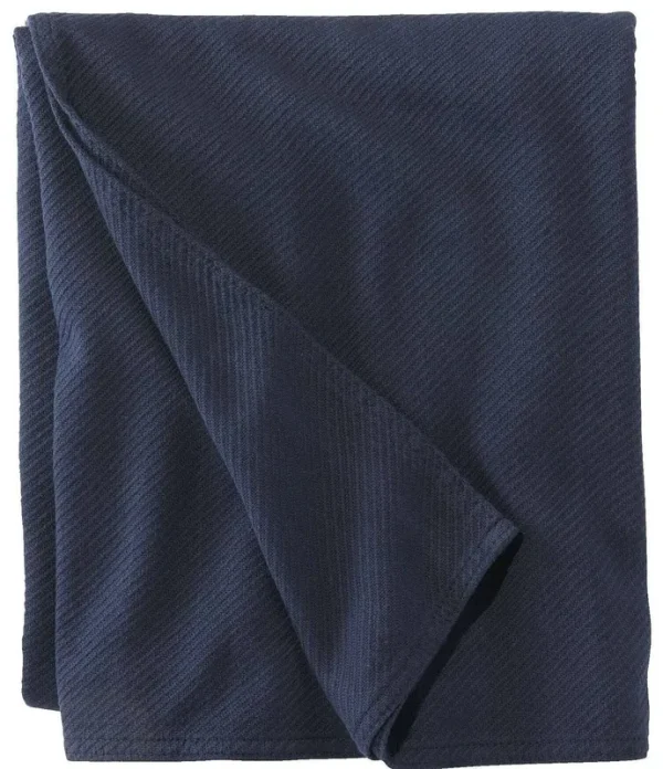 L.L.Bean Maine Twill Bed Blanket, Full/Queen, Mariner Blue