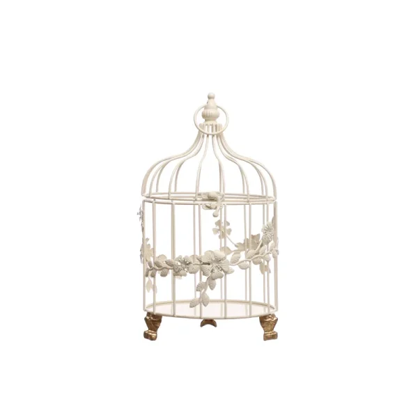 14 inch White Floral Tabletop Birdcage by Ashland-Spring Dcor, Size: 7.08�� x 7.67�� x 14.17��
