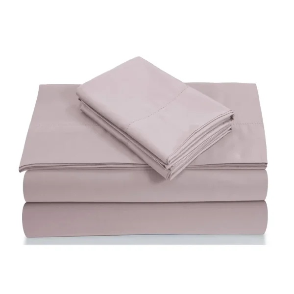 Tribeca Living 800-Thread Count Egyptian Cotton Sateen Deep-Pocket Sheet Set Purple Cal King