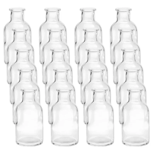 30 PC 4" Bulk Clear Apothecary Jar Bottle Vases
