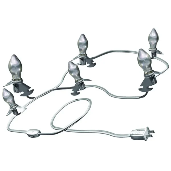 Westinghouse 28551 Six Bulb C7 Replacement Cord, White, 12'