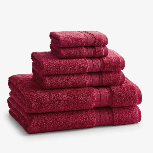 Turkish Cotton Bath Towel Set - Red | The Company Store