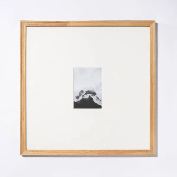20" x 20" Matted to 5" x 7" Gallery Frame Natural Wood - Threshold Designed with Studio McGee