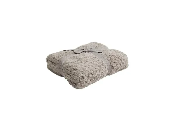 Barefoot Dreams CozyChic Honeycomb Throw Blanket in Pewter