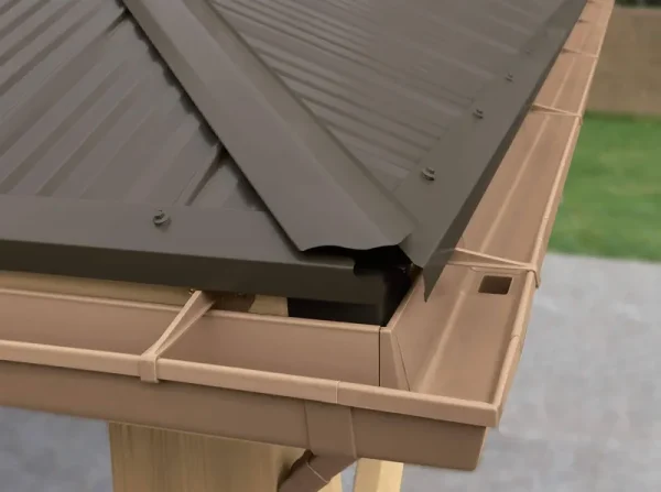 Yardistry Rain Gutter Kit for The 12 x 14 Meridian Gazebo