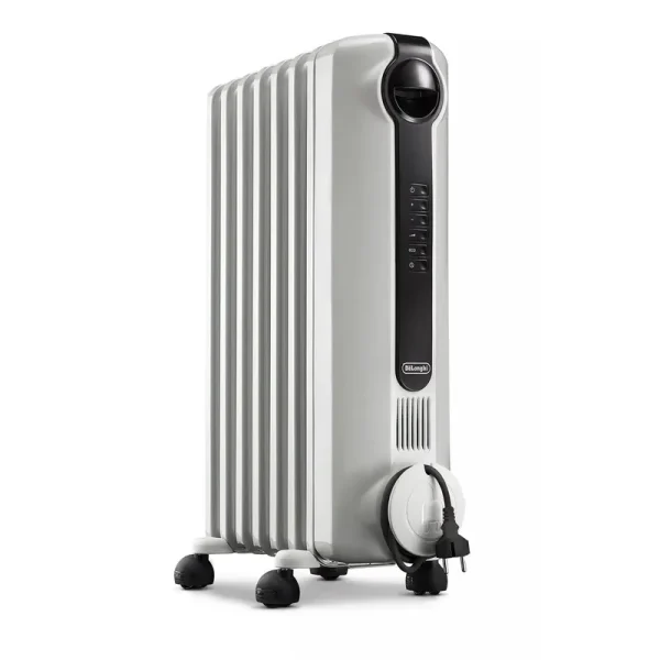 DeLonghi Radia S Eco Electric Oil Radiator Heater - Silver