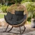 Wooden Color Rattan Gray Cushion