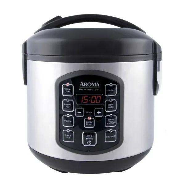Aroma Rice Cooker 8 Cup Silver