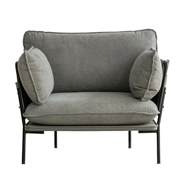 AECOJOY Modern Accent Chair Reading Chair with Pillow Upholstered Armchair for Adults