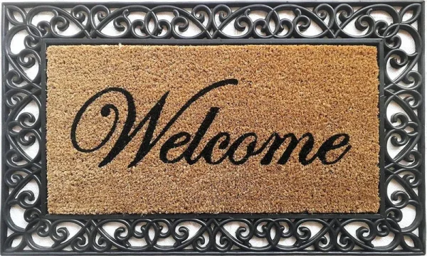 Mainstays Indoor and Outdoor Rubber and Coir Welcome Doormat, 18 inch x 30 inch - 1 Piece