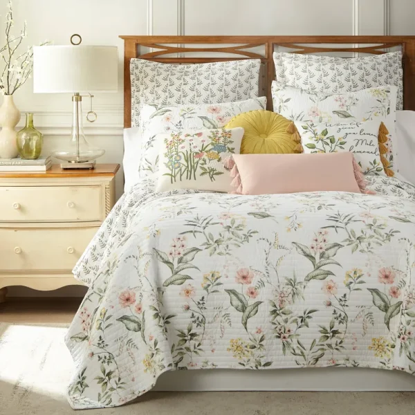 Levtex Viviana Quilt Set - Cream - Full/Queen