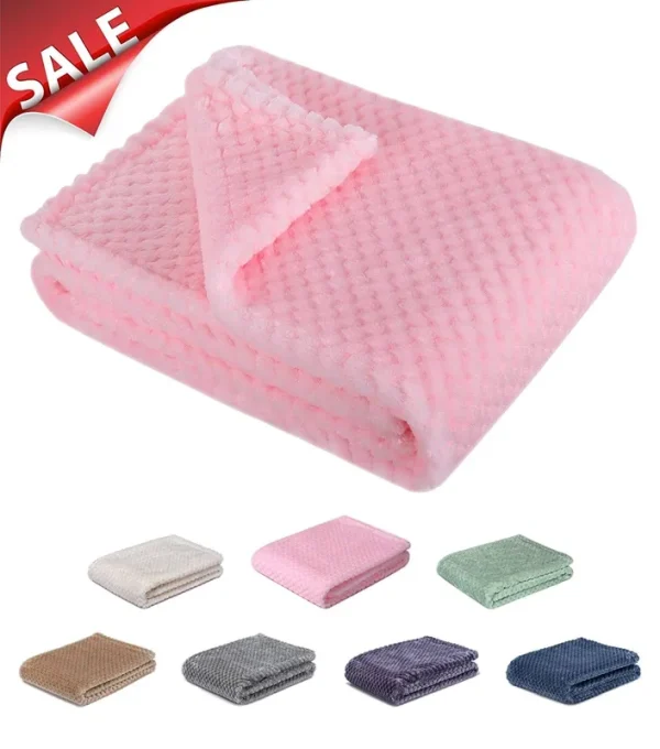 Wonder Miracle Fuzzy Blanket or Fluffy Blanket for Baby Girl or Boy, Soft Warm Cozy Coral Fleece Toddler, Infant or Newborn Receiving Blanket for Crib