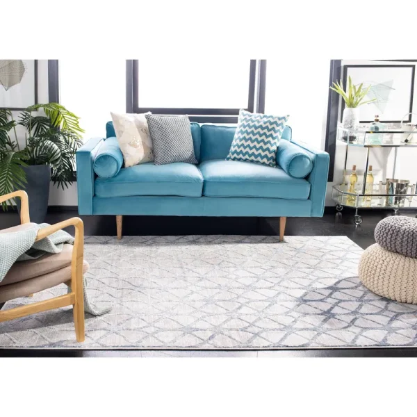 Safavieh Amelia Collection ALA792F Grey / Blue Rug - 9' x 12'