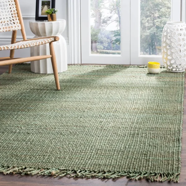 Safavieh Natural Fiber NF368G Area Rug Green 5' x 8' Rectangle