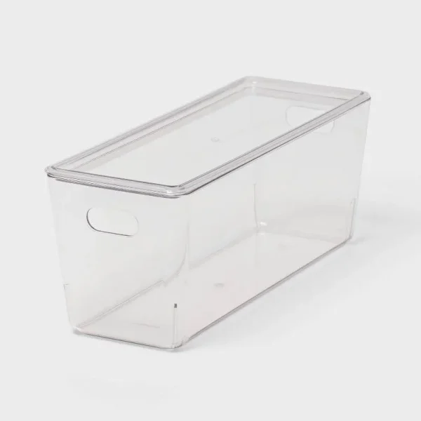 5L Stacking Clear Bin with Lid - Brightroom