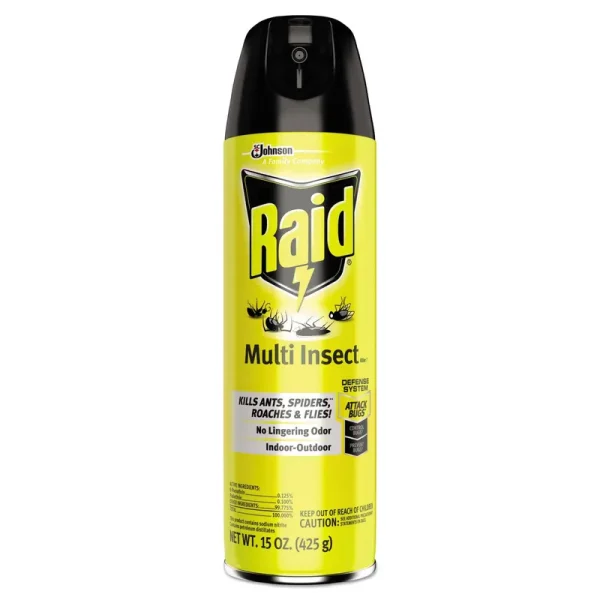 Raid Multi Insect Killer, 15 oz Aerosol Can, 12/Carton