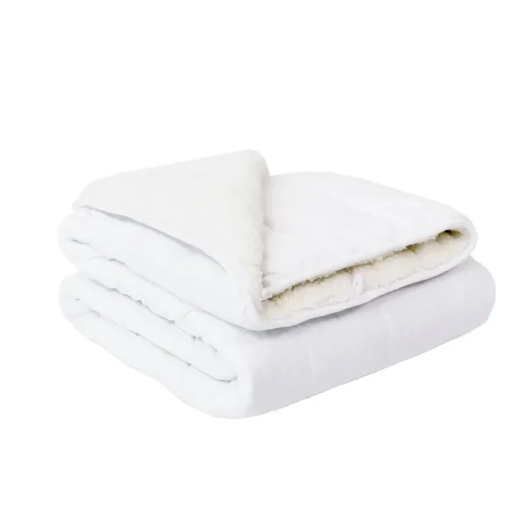 Luna Sherpa Fleece Weighted Blanket - White