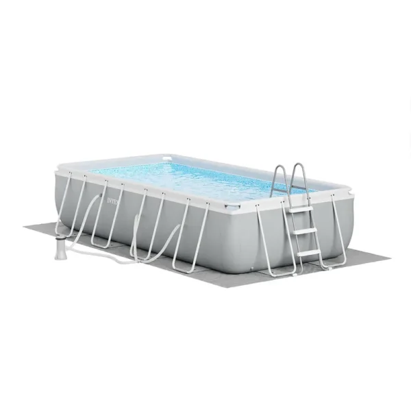 Intex 16 Foot x 42 inch Prism Frame Rectangular Above Ground Swimming Pool Set