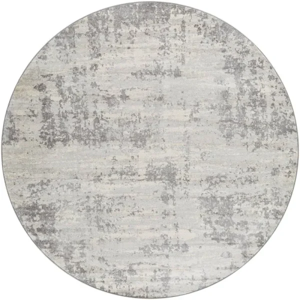 Clayborn Abstract Gray/Cream Area Rug Trent Austin Design Rug Size: Round 53x22