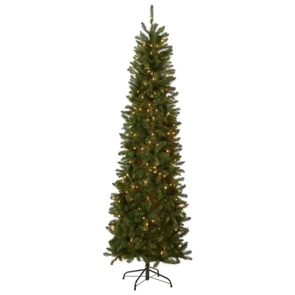 National Tree Company 9' Kingswood Pencil Fir Tree with Clear Lights