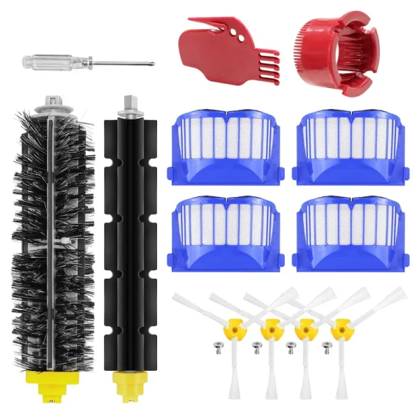 Replacementor 10 Pack Replacement Parts for iRobot Roomba 600 Series, Filter Side Brush & Bristle and Beater Brush Accessories Kit for Roomba 675 690