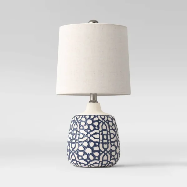 Assembled Ceramic Table Lamp Blue - Threshold