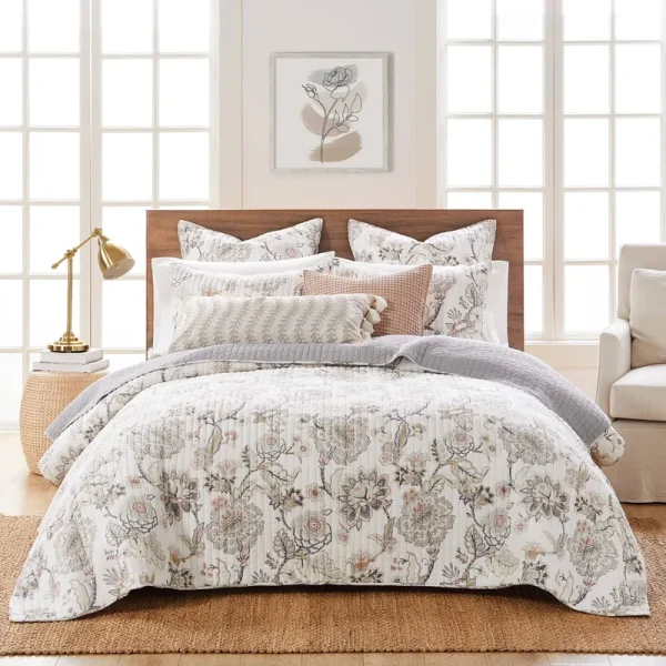 Ophelia Blush Full/Queen Quilt Set- Levtex Home