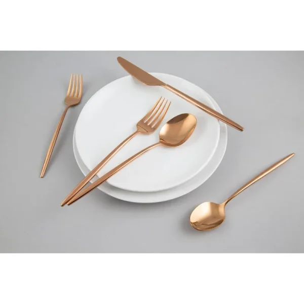 Gaze Copper Mirror 20-Piece Flatware Set Cambridge Silversmiths