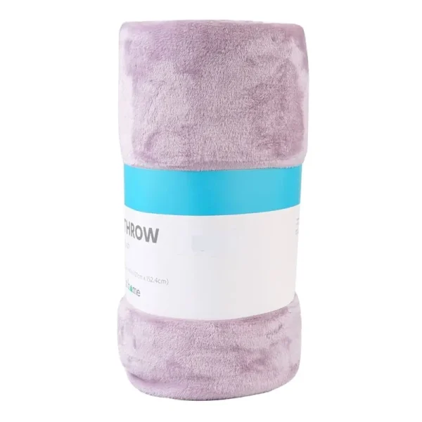 at Home Micro Plush 50" x 60" Purple Throw