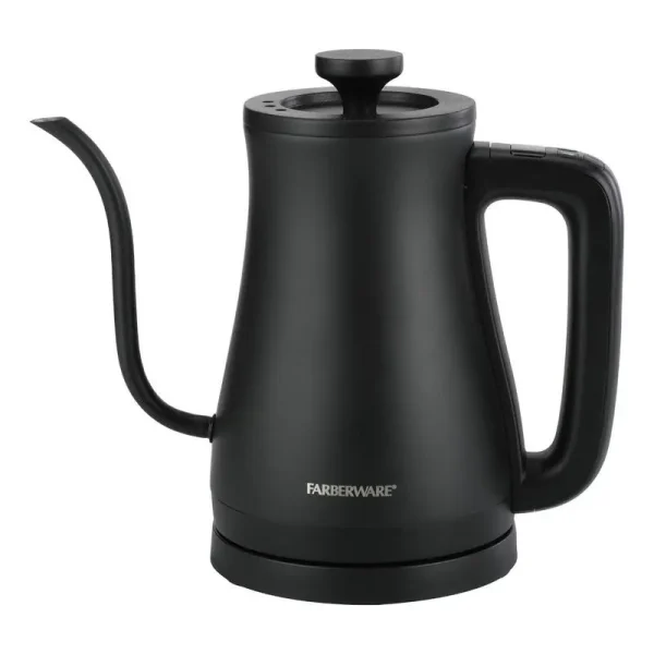 Farberware 1 Liter Gooseneck Electric Kettle, Black
