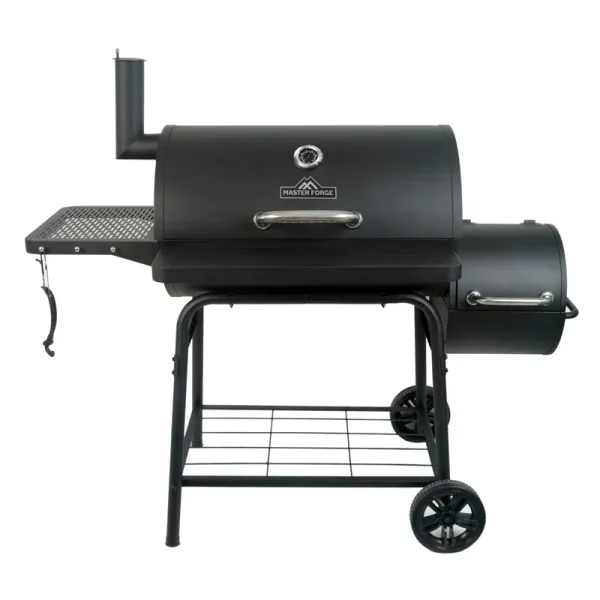 Master Forge 1010-Sq in Black Powder Coated Horizontal Charcoal Smoker | CBC23032L