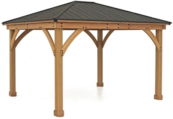 Yardistry - 11' x 13' Meridian Gazebo with Graphite Roof
