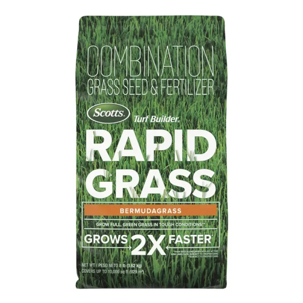 Scotts Turf Builder Combination Grass Seed & Fertilizer, Rapid Grass, Bermudagrass - 4 lb